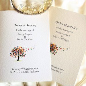 Love Tree Wedding Order of Service Books