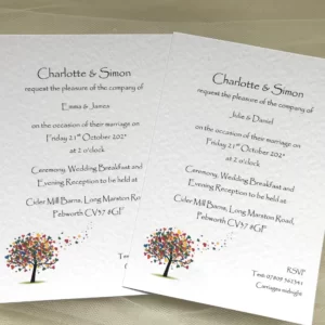 Love Tree Postcard Wedding Invitation