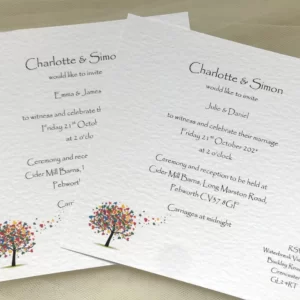 Love Tree Square Wedding Invitation