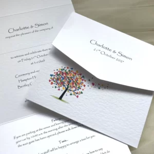 Love Tree Trifold Wedding Invitation